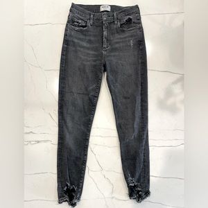 AGOLDE Distressed Black Denim, Size 27